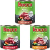 Rocco Blandet prøvepakke: Menu 6 x 800 g - 3 forskellige varianter