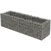 vidaXL gabion-højbed 180x50x50 cm galvaniseret stål