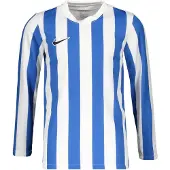 Nike Spilletrøje Dri-FIT Striped Division IV - Hvid/Konge blå/Sort Lange Ærmer Børn, størrelse L: 147-158 cm
