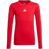 Adidas Funktionsskjorte 'Team Base' brandrød / hvid