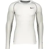 Nike Pro Top Dri-FIT - Hvid/Sort Lange Ærmer, størrelse XX-Large