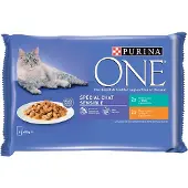 Purina One Økonomipakke: 24 x 85 g - Sensitiv kylling og tun