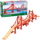 BRIO World - 33683 Double Suspension Bridge | Toy Train Set tilbehør til børn og småbørn i alderen 3 og op | Kompatibel med alle Railway -sæ