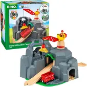BRIO World - 33889 Crane & Mountain Tunnel | 7-delt leget?jstogtilbeh?r til b?rn | Interaktivt spil | FSC-certificeret tr? | Perfekt til alderen
