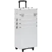 vidaXL makeupkuffert aluminium sølvfarvet