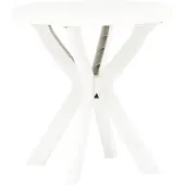 vidaXL bistrobord Ø70 cm plastik hvid