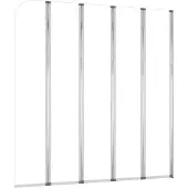vidaXL brusevæg til badekar 120x140 cm hærdet glas gennemsigtigt