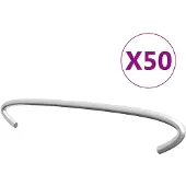 vidaXL gabionkroge 50 stk. galvaniseret stål 15 cm