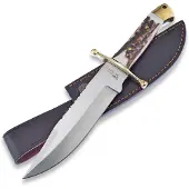 Hen & Rooster Deer Stag Leather Sheath