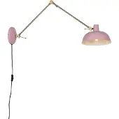 QAZQA Retro væglampe stål pink med bronze - Milou