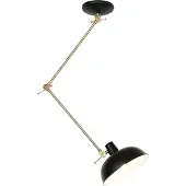 QAZQA Retro loftslampe sort med bronze - Milou