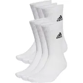 Adidas Sokker Cushioned Crew 6-pak - Hvid/sort, størrelse 34-36