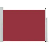 vidaXL sammenrullelig sidemarkise til terrassen 100 x 500 cm rød