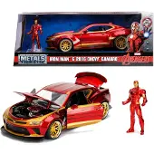 Marvel Iron Man Avengers Die-cast Model 1/24 2016 Chevy Camaro Ss Køretøj