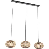 QAZQA Oriental Pendellampe Bambus 3-lys Lang - Amira