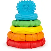 Baby einstein Stack & Teethe Multi-tekstureret let at graf 5-delt Teether Leget?jss?t i alderen 3 m?neder +