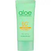 Holika Holika Aloe vandfast solcreme SPF50+/PA++++, 70 ml - Bredspektret UV-beskyttelse, vandfast og svedbestandig