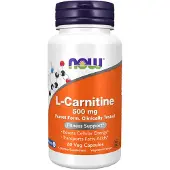 Now , L-Carnitin, 500 mg, 60 Veg Kapsler