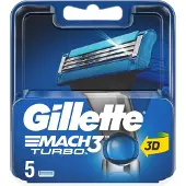 Gillette Mach3 Turbo 5 stk. Barberblade 7702018882038 Modsvarer: N/A