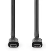 Nedis Ccgb66020bk20 Usb 4.0 Gen 2x2-kabel Usb-c M-usb-c M 8k@ 20 Gb/s Nikkelbelagt 2 M 240w 60hz