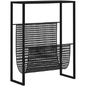vidaXL magasinholder 35x15x45 cm stål sort