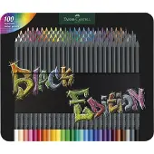 Faber-Castell Black Edition triangular Tin box 100 ass