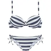Venice beach Bikini navy / hvid