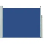 vidaXL sammenrullelig sidemarkise til terrassen 140 x 500 cm blå