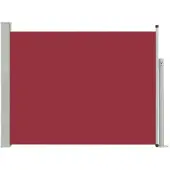 vidaXL sammenrullelig sidemarkise til terrassen 140 x 500 cm rød