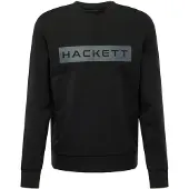 Hackett Londontil mænd. HM581166 Essential Sweatshirt sort (M), Casual, Bomuld, Lange ærmer