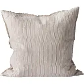 Tell Me More Washed linen pudebetræk 50x50 cm Hazelnut stripe