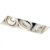 QAZQA Nedfældet spotlight hvid GU10 AR70 Trimless 3-lys - Oneon