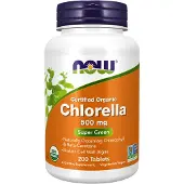 Now , Certificeret Økologisk Chlorella, 500 mg, 200 Tabletter