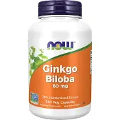 Now , Ginkgo Biloba, 60 mg, 240 Veg Capsules