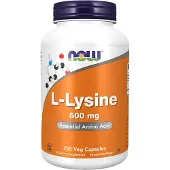Now , L-Lysin, 500 mg, 250 Veg Kapsler