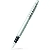 Sheaffer VFM Strobe Silver Fountain Pen med kromtrim og fin spids