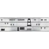 Raaco Hulplade til væg x3/Clips, Perforeret fiberplader værktøjsholder/hylde, Galvaniseret stål, Polyoxymethylen (POM), Metallic, 1560 mm, 11 mm, 440 mm