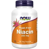Now , Flush-Free Niacin, 250 mg, 180 Veg Kapsler