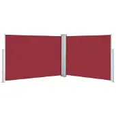 vidaXL sammenrullelig sidemarkise 120 x 1000 cm rød