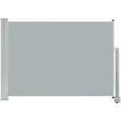 vidaXL Sammenrullelig Sidemarkise Til Terrassen - Grå / 80 x 300 cm