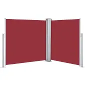 vidaXL sammenrullelig sidemarkise 100 x 600 cm rød