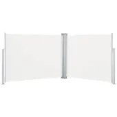 vidaXL sammenrullelig sidemarkise 140 x 1000 cm cremefarvet