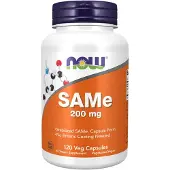 Now , SAMe (Disulfat Tosylat), 200 mg, 120 Veg Capsuler