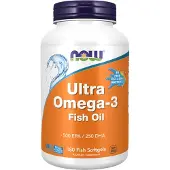 Now , Ultra Omega-3 Fiskolie, 180 Fisk Softgels