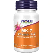 Now , MK-7 Vitamin K-2, Ekstra Styrke, 60 Veg Capsules