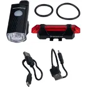 Dunlop LED cykellamper sæt foran og bag USB-opladning