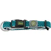 Hunter Hilo Vario Basic halsbånd, turkis - Størrelse S-M: 30 - 43 cm halsomkreds