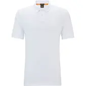 BOSS Slim-fit poloshirt i bomuld med stræk og logomærke