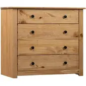vidaXL Sideskab 80 X 40 X 73 Cm Fyrretræ Panama - Brun
