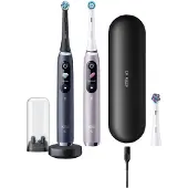 Braun Oral-B iO9 Duo Pack elektrisk tandbørste sort/rosaguld / eltandbørste med AI / 3D-sporing / 7 børstetilstande